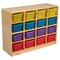Childcraft Cubby Unit, 16 Translucent Color Trays, 38-3/8 x 13 x 30 Inches